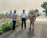 ਐੱਸ ਡੀ ਐਮ ਡੇਰਾ ਬਾਬਾ ਨਾਨਕ ਅਦਿੱਤਿਆ ਸ਼ਰਮਾ ਵੱਲੋਂ ਪੁਲਿਸ ਤੇ ਖੇਤੀਬਾੜੀ ਵਿਭਾਗ ਦੀ ਟੀਮ ਨਾਲ ਇਲਾਕੇ ਦਾ ਦੌਰਾ