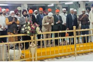 ਸਾਬਕਾ ਰਾਸ਼ਟਰਪਤੀ ਰਾਮ ਨਾਥ ਕੋਵਿੰਦ ਤਖਤ ਸ਼੍ਰੀ ਦਮਦਮਾ ਸਾਹਿਬ ਤਲਵੰਡੀ ਸਾਬੋ ਜੀ ਵਿਖੇ ਨਤਮਸਤਕ
