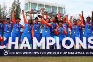 ਭਾਰਤ ਨੇ ਲਗਾਤਾਰ ਦੂਜੀ ਵਾਰ ਮਹਿਲਾ ਅੰਡਰ-19 ਟੀ-20 ਵਿਸ਼ਵ ਕੱਪ ਦਾ ਜਿੱਤਿਆ ਖਿਤਾਬ