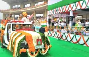 ਹਰਿਆਣਾ ਦੇ ਮੁੱਖ ਮੰਤਰੀ ਨਾਇਬ ਸਿੰਘ ਸੈਣੀ ਨੇ ਅੱਜ 79ਵੇਂ ਆਜ਼ਾਦੀ ਦਿਵਸ ਸਮਾਗਮ ਵਿੱਚ ਰਾਸ਼ਟਰੀ ਝੰਡਾ ਲਹਿਰਾਇਆ