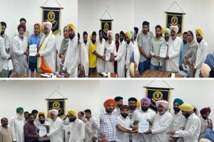 ਪੰਜਾਬ ਦੇ ਕੈਬਨਿਟ ਮੰਤਰੀ, ਸ. ਹਰਪਾਲ ਸਿੰਘ ਚੀਮਾ ਨੇ ਅੱਜ ਐਸਡੀਐਮ ਦਫ਼ਤਰ ਦਿੜ੍ਹਬਾ ਵਿਖੇ ਦਿੜ੍ਹਬਾ ਹਲਕੇ ਦੀਆਂ ਪੰਚਾਇਤਾਂ ਨੂੰ 05 ਕਰੋੜ 18 ਲੱਖ ਰੁਪਏ ਦੇ ਚੈੱਕ ਵੰਡੇ