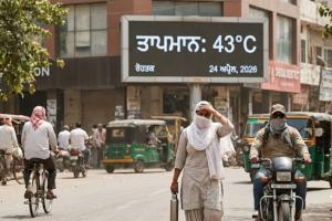 ਹਰਿਆਣਾ ਵਿੱਚ ਗਰਮੀ ਦਾ ਕਹਿਰ ਲਗਾਤਾਰ ਵਧ ਰਿਹਾ ਹੈ,ਤਾਪਮਾਨ 43 ਡਿਗਰੀ ਸੈਲਸੀਅਸ ਤੱਕ ਪਹੁੰਚ ਗਿਆ