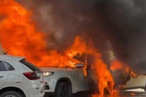 ਕਰਨਾਲ: ਕਲੱਬ ਮਾਰਕੀਟ ਨੇੜੇ ਦੋ ਵਾਹਨ ਸੜ ਕੇ ਸੁਆਹ