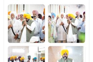 ਗੁਰਦੁਆਰਾ ਸਾਹਿਬ ਵਿਖੇ ਸ੍ਰੀ ਅਖੰਡ ਪਾਠ ਸਾਹਿਬ ਦੇ ਭੋਗ ਮੌਕੇ ਅਰਦਾਸ ‘ਚ ਸੰਗਤ ਨਾਲ ਸ਼ਾਮਲ ਹੋਏ ਮੁੱਖ ਮੰਤਰੀ ਭਗਵੰਤ ਸਿੰਘ ਮਾਨ