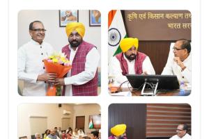 ਦਿੱਲੀ ਵਿੱਚ ਕੇਂਦਰੀ ਖੇਤੀਬਾੜੀ ਮੰਤਰੀ ਸ਼ਿਵਰਾਜ ਸਿੰਘ ਚੌਹਾਨ ਨੇ ਮੁਲਾਕਾਤ ਦੌਰਾਨ ਮੁੱਖ ਮੰਤਰੀ ਭਗਵੰਤ ਸਿੰਘ ਮਾਨ ਨੂੰ ਦਿੱਤਾ ਭਰੋਸਾ
