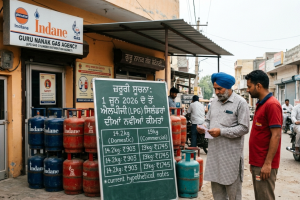 ਸਰਕਾਰੀ ਤੇਲ ਕੰਪਨੀਆਂ ਨੇ ਅੱਜ, 1 ਜੂਨ, 2026 ਨੂੰ ਗੈਸ ਸਿਲੰਡਰ ਦੀਆਂ ਕੀਮਤਾਂ ਨੂੰ ਅਪਡੇਟ ਕੀਤਾ ਹੈ